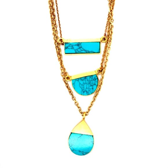 Jewelry - 3-Strand Turquoise Necklace (n1)